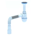 Сифон для кухонной мойки бутылочный АНИ Пласт C0515 1 1/2″x40 с гофрой 40х40/50, с нержавеющей решеткой