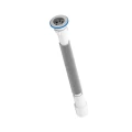 Сифон для умывальника АНИ Пласт G217 1 1/4″x32/40 гофрированный, удлиненный выпуск с нержавеющей решеткой диаметром 65 мм