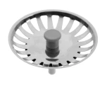 Решетка для сифона АНИ Пласт M350SP, 3 1/2″, d=115 мм, нержавеющая сталь ручка пластик