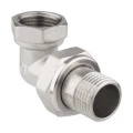 Американка латунная угловая  AQUALINK 1/2″ Ду15 Ру35 внутренняя-наружная резьба