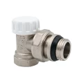 Клапан настроечный AQUALINK 1/2″ Ду15 Ру10 угловой, корпус - латунь никелированная CW617N, присоединение - внутренняя / наружная резьба, уплотнение - ЕРDМ