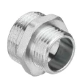 Ниппель переходной AQUALINK 1/2″x3/8″ Ду15х10 Ру35 наружная резьба никелированный, латунный