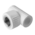 Тройник полипропиленовый PP-R комбинированный Aqualink Дн20x1/2″ Ру25 внутренняя резьба