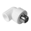 Угольник полипропиленовый AQUALINK PP-R комбинированный, нар 20x1/2″, белый