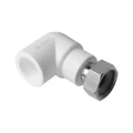 Угольник полипропиленовый AQUALINK PP-R с накидной гайкой 20x1/2″