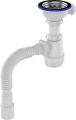 B0144 Сифон для мойки 3 1/2 дюйм x 40 с гибкой трубой 40х40/50 белый