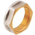 Контргайка латунная Aquasfera Ду40 1 3/4″ Ру16 никелированная с ребордой внутренняя резьба