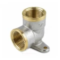 Угольник латунный Aquasfera 9004 Ду15 (1/2″) Ру40 ВР/ВР установочный никель ГОСТ 32585-2013