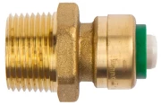 Муфта для труб из PEX Arrowhead Push 1/2″ Дн16 Ру16 присоединение - наружная резьба / пресс, корпус - бессвинцовая латунь