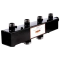 Коллектор ASKON КК-25М 1 1/2″ Ду40 Py6 выходов 3x1″ внутренняя резьба, выходы наружная резьба, корпус нержавеющая сталь, с межосевым расстоянием выходов 125 мм