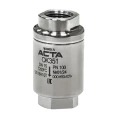 Клапан обратный Аста ОК351 1/2″ Ду15 Ру100 муфтовый, пружинный, корпус - нержавеющая сталь, диск - нержавеющая сталь, уплотнение - PTFE