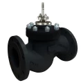 Клапан запорно-регулирующий Авангард КЗРр 25ч945п Ду15 Ру16 односедельный разгруженный, присоединение фланцевое, корпус - чугун СЧ20, уплотнение - фторопласт-4, без электропривода