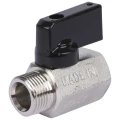 Кран шаровой BUGATTI Kansas 08050011 3/8″ Ду10 Ру16 стандартнопроходной, двухходовой, латунь CW617N, уплотнение - PTFE, внутренняя резьба / наружная резьба, ручка-рычаг