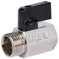 Кран шаровой BUGATTI Kansas 08050021 1/2″ Ду15 Ру16 стандартнопроходной, двухходовой, латунь CW617N, уплотнение - PTFE, внутренняя резьба / наружная резьба, ручка-рычаг