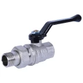 Кран шаровой BUGATTI Oregon 03200026 1/2″ Ду15 Ру64 полнопроходной, двухходовой, латунь CW617N, уплотнение - PTFE G400, внутренняя резьба / наружная резьба, ручка-рычаг
