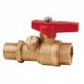 Кран шаровой Cimberio CIM 262RS 3/4″ Ду20 Ру40 для периферийных модулей, полнопроходной, с измерительными ниппелями, латунь,  внутренняя резьба / наружная резьба, ручка-рычаг