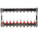 Коллектор стальной ROMMER RMS-1200 с расходомерами, 10 выходов Коллектор стальной ROMMER RMS-1200 с расходомерами, 10 выходов