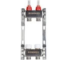Коллектор стальной ROMMER RMS-1200 с расходомерами, 2 выхода