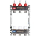 Коллектор стальной ROMMER RMS-1200 с расходомерами, 3 выхода