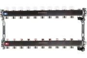 Коллектор стальной ROMMER RMS-3201 в сборе без расходомеров, с клапаном выпуска воздуха и сливом, 10 выходов Коллектор стальной ROMMER RMS-3201 в сборе без расходомеров, с клапаном выпуска воздуха и сливом, 10 выходов