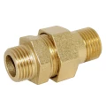 Соединитель Цветлит 1/2″ Ду15 прямой, разъемное соединение, наружная резьба, цапка, корпус – латунь