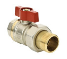 Кран шаровой BVR-F Danfoss 1 1/4″ Ду32 Ру40 полнопроходной, никелированный, внутренняя резьба/″американка″, ручка-рычаг (065B8206)