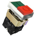 Переключатель DEKraft ПЕ-22 10 А, переменный/постоянный, цвет кнопок - красный, зеленый
