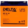 Аккумуляторная батарея Delta HR 12-18 181х77х167мм, напряжение - 12В, емкость - 18Ач, тип клеммы - болт+гайка 5.5мм