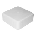 Коробка распределительная E.p.plast 78x78x30 IP54 6 выходов, для открытой проводки, крышка с винтовым креплением, белая