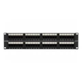 Патч-панель DKC UTP 19″ неэкранированная, 48 портов RJ45, категория - 6, высота - 2U, цвет - черный