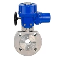 Кран шаровой DN.ru BV3232P-FP-Fb-ISO-H WDVF Ду100 Ру16 полнопроходной, межфланцевый, корпус - нержавеющая сталь 316, уплотнение - PTFE, с электроприводом DN.ru QT-N-020M-O2-220VAC-У1