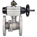 Кран шаровой DN.ru BV3232P(2pc)-FP-F-ISO-H WDVF Ду100 Ру16 полнопроходной, фланцевый, корпус - нержавеющая сталь 316, уплотнение - PTFE, с пневмоприводом PA-DA-105-1 и БКВ APL-510N EX