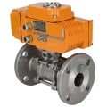 Кран шаровой DN.ru BV3232P(3pc)-FP-F-ISO-H Ду65 Ру40 фланцевый с ISO-фланцем, корпус - нержавеющая сталь 316, полнопроходной, уплотнение - PTFE, с электроприводом четвертьоборотным DN.ru QT-N-020EM-O1-380VAC-У1 HARK