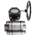 Кран шаровой DN.ru BV3232P(3pc)-FP-SW-ISO-H Ду40 Ру63 полнопроходной, корпус - нержавеющая сталь SS316, под приварку, с редуктором RDN RQN3-150Z-T24 Кран шаровой DN.ru BV3232P(3pc)-FP-SW-ISO-H Ду40 Ру63 полнопроходной, корпус - нержавеющая сталь SS316, под приварку, с редуктором RDN RQN3-150Z-T24