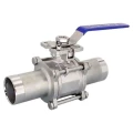 Кран шаровой DN.ru BV3232P(3pc)-FP-W-ISO-H LONG Ду10 Ру63 полнопроходной, трехсоставной, корпус - нержавеющая сталь 316, уплотнение - PTFE, под приварку, с рукояткой