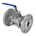 Кран шаровой DN.ru BV3232P(3pc)-FP-F-H Ду80 Ру16, полнопроходной, трехсоставной, нержавеющая сталь 316, уплотнение - PTFE, фланцевый с рукояткой