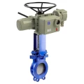 Задвижка шиберная DN.ru GVKN1331N-2W-Fb-ОСТ Ду200 Ру10 двухсторонняя, межфланцевая, шпиндель - невыдвижной, корпус - чугун GGG40, шибер - нержавеющая сталь 304, уплотнение - NBR, WENZ, с электроприводом многооборотным взрывозащищенным ГЗ-ВБ.200/24 380В