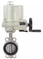 Затвор дисковый поворотный DN.ru WBV3232N-2W-Fb-H Ду100 Ру16, корпус - нержавеющая сталь 316L, диск - нержавеющая сталь 316L, уплотнение - NBR, с электроприводом ГЗ ОФ-150/22М 220В
