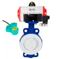 Затвор дисковый поворотный DN.ru WBV3434Pf-2W-Fb-H Ду50 Ру16 корпус - углеродистая сталь WCB, диск - углеродистая сталь WCB, футерованный PTFE, уплотнение - PTFE, с PA-DA-065, 4M310-08 24В и ALS200D