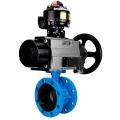 Затвор дисковый поворотный DN.ru WBV1331E-2W-F-H Ду50 Ру16 фланцевый, корпус - чугун GGG40, диск - нержавеющая сталь 304, уплотнение - EPDM, с пневмоприводом DN.ru PA-DA-105-1, 4М310-08 220В NAMUR и APL-510N EX