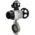 Затвор дисковый поворотный DN.ru WBV3131V-2W-Fb-H Ду150 Ру16 межфланцевый, корпус - нержавеющая сталь 304, диск - нержавеющая сталь 304, уплотнение - VITON, с пневмоприводом PA-DA-105-1 и БКВ APL-210N