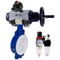Затвор дисковый поворотный DN.ru WBV3434Pf-2W-Fb-H Ду100 Ру16 корпус - углеродистая сталь WCB, диск - углеродистая сталь WCB, футерованный PTFE, уплотнение - PTFE, с PA-DA-105-1, 4V320-10 220В, APL-210N, AFC2000