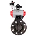 Затвор дисковый поворотный DN.ru WBV4242E-2W-Fb-ISO Дн50 Ру10 межфланцевый, корпус - НПВХ, диск - НПВХ, уплотнение - EPDM, с пневмоприводом PA-SA-065, пневмораспределителем 4V320-08 220В, БКВ APL-510N EX и БПВ AFC2000
