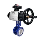 Затвор дисковый поворотный с тройным эксцентриситетом DN.ru WBV3EX-3431M-1W-F-ISO Ду100 Ру25, корпус - углеродистая сталь WCB, диск - нержавеющая сталь 304, уплотнение - METAL, с пневмоприводом PA-DA-105-1 и БКВ APL-210N