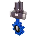 Затвор дисковый поворотный DN.ru WBV1616E-2W-Fb-H Ду50 Ру16 LUG межфланцевый, корпус - чугун QT450, диск - чугун QT450, уплотнение - EPDM, с электроприводом четвертьоборотным DN.ru QTSA-N-003EM-O0-220VAC с пружинным возвратом
