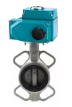 Затвор дисковый поворотный DN.ru WBV3232V-2W-Fb-H Ду50 Ру16, корпус -нержавеющая сталь 316L, диск - нержавеющая сталь 316L, уплотнение - VITON, с 1/4-оборотным электроприводом QT-N-020EM-O1-380VAC-У1 380В HARK