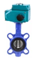Затвор дисковый поворотный DN.ru WBV3432V-2W-Fb-H Ду50 Ру16, корпус - углеродистая сталь WCB, диск - нержавеющая сталь 316L, уплотнение - VITON, с 1/4-оборотным электроприводом QT-N-020EM-O1-220VAC-У1 220В HARK