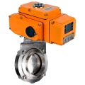Затвор дисковый поворотный DN.ru WBV3131E-2W-C-H Ду20 Ру10 кламповый, корпус - пищевая нержавеющая сталь 304, уплотнение - EPDM, с электроприводом QT-N-005EM-A1-220VAC-У1 c датчиком обратной связи и входным управляющим сигналом 4-20мА HARK