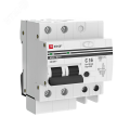 Автоматический выключатель дифференциального тока двухполюсный EKF PROxima АД-2 С16 АС100 1P+N, ток утечки - 100 мА, переменный, сила тока - 16 А, отключающая способность - 6 кА