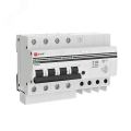 Автоматический выключатель дифференциального тока четырехполюсный EKF PROxima АД-4 С63 АС100 3P+N, ток утечки - 100 мА, переменный, сила тока - 63 А, отключающая способность - 6 кА